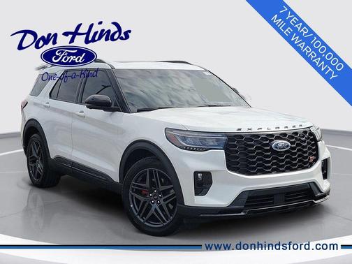 White Metallic 2025 Ford Explorer ST