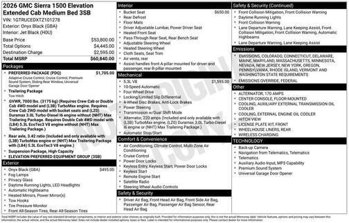 2026 GMC Sierra 1500 Elevation