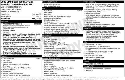 2026 GMC Sierra 1500 Elevation
