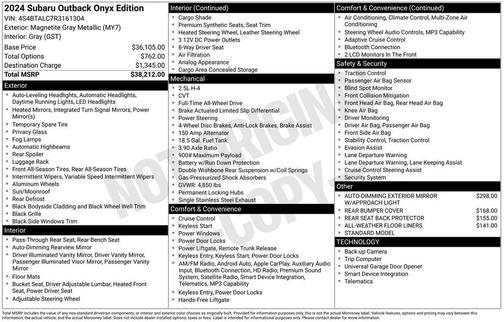 Magnetite Gray Metallic 2024 Subaru Outback Onyx Edition