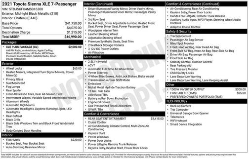 2021 Toyota Sienna XLE