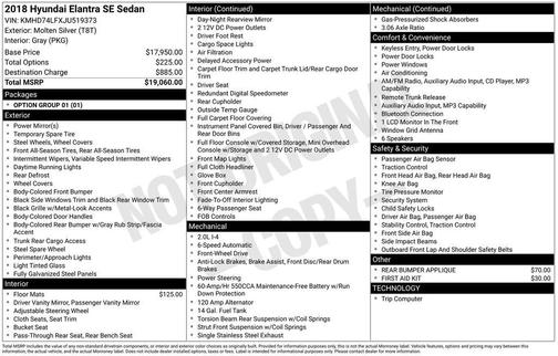 2018 Hyundai ELANTRA SE