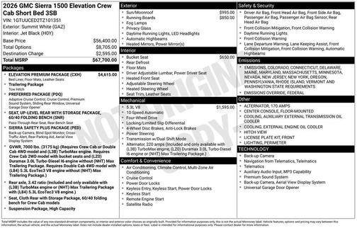 2026 GMC Sierra 1500 Elevation
