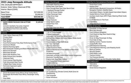 2023 Jeep Renegade Altitude