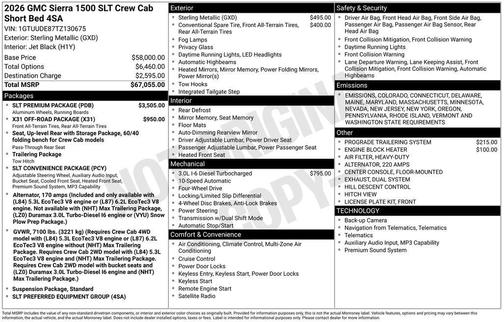 2026 GMC Sierra 1500 SLT