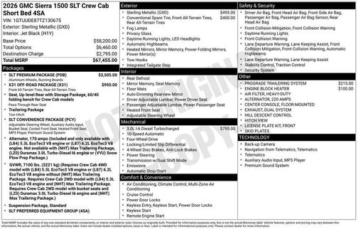 2026 GMC Sierra 1500 SLT