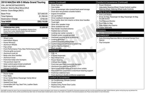 2010 Mazda MX-5 Miata Grand Touring