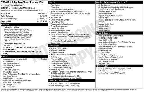 2026 Buick Enclave Sport Touring