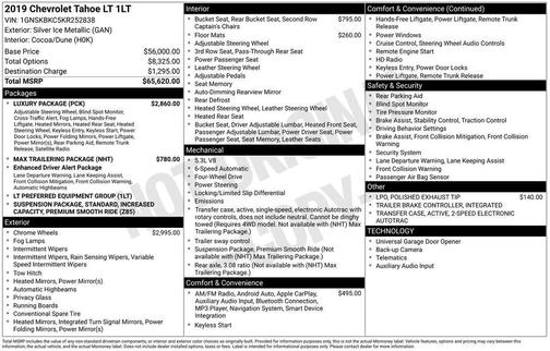 Silver Ice Metallic 2019 Chevrolet Tahoe LT