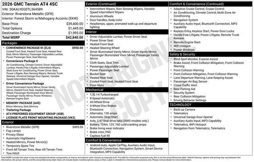 Metallic 2026 GMC Terrain AT4