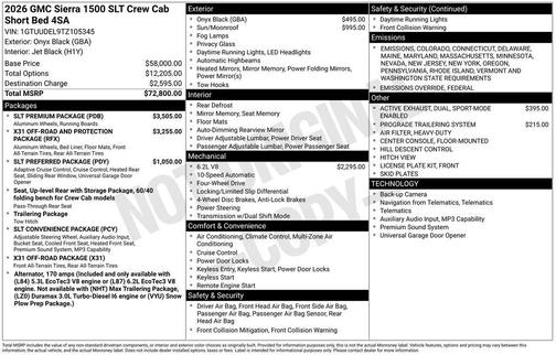 2026 GMC Sierra 1500 SLT