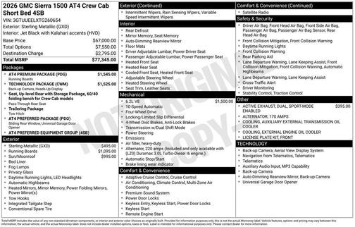 Sterling 2026 GMC Sierra 1500 AT4
