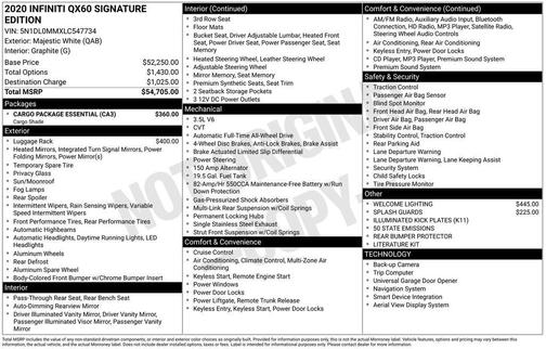 2020 INFINITI QX60 SIGNATURE EDITION