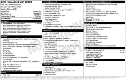 2018 Nissan Sentra SR