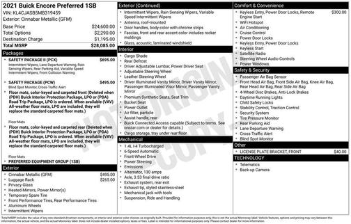 Cinnabar Metallic 2021 Buick Encore Preferred