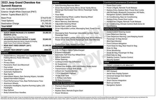2023 Jeep Grand Cherokee 4xe Summit