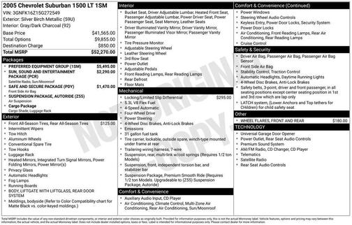 Silver Birch Metallic 2005 Chevrolet Suburban LT