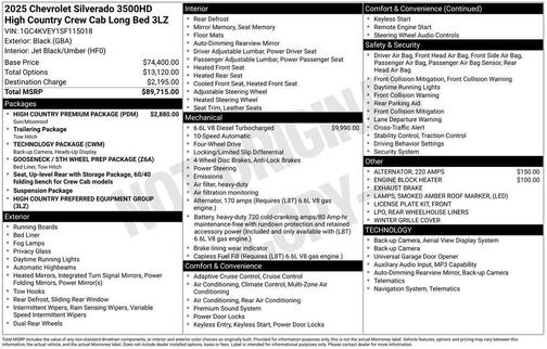 2025 Chevrolet Silverado 3500 High Country