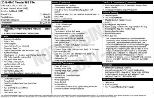 2019 GMC Terrain SLE