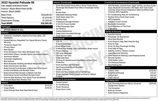 2022 Hyundai PALISADE SE