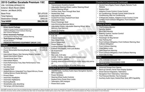 Black Raven 2015 Cadillac Escalade Premium