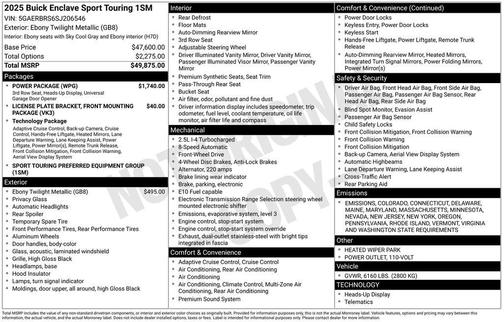 2025 Buick Enclave Sport Touring