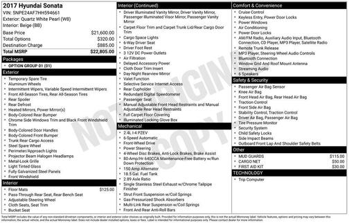 2017 Hyundai SONATA Base