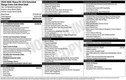 2026 GMC Sierra EV AT4
