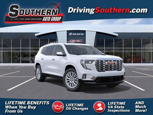 Glacier White 2026 GMC Acadia Denali