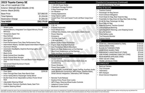 2023 Toyota Camry SE