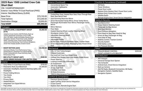 2025 RAM 1500 Limited