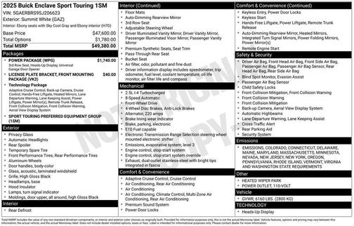 2025 Buick Enclave Sport Touring