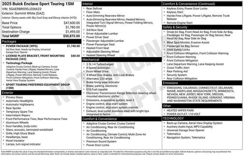 2025 Buick Enclave Sport Touring