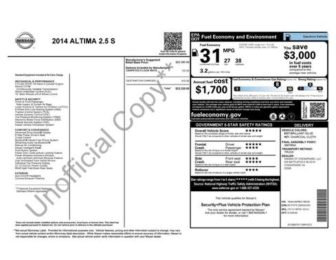 Brilliant Silver 2014 Nissan Altima 2.5 S