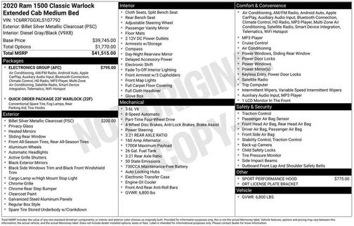 2020 RAM 1500 Classic SLT