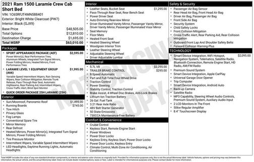 Bright White Clearcoat 2021 RAM 1500 Laramie