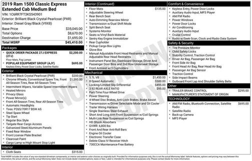 2019 RAM 1500 Classic Express