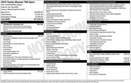 Ice 2023 Toyota 4Runner TRD Sport