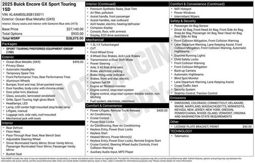 2025 Buick Encore GX Sport Touring