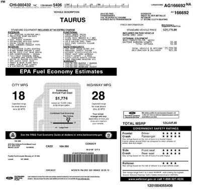 2010 Ford Taurus SE