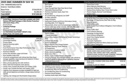 2025 GMC HUMMER EV SUV 3X