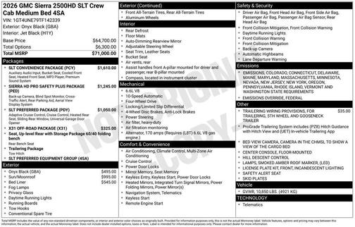 2026 GMC Sierra 2500 SLT