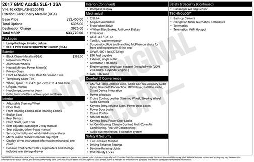 2017 GMC Acadia SLE-1