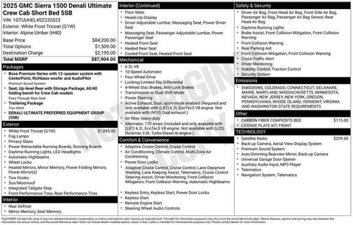 2025 GMC Sierra 1500 Denali Ultimate