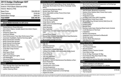 2015 Dodge Challenger SXT