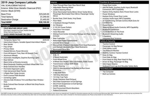 Billet Silver Metallic Clearcoat 2019 Jeep Compass Latitude