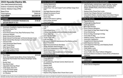 2023 Hyundai ELANTRA SEL