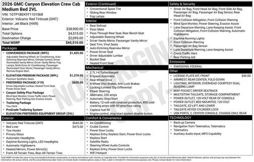 2026 GMC Canyon Elevation