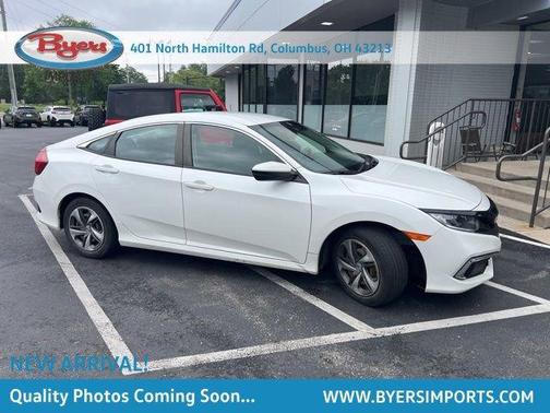 Platinum White Pearl 2020 Honda Civic LX