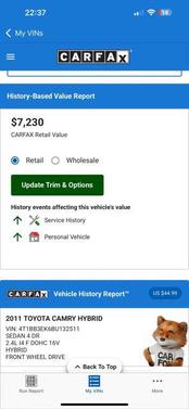 2011 Toyota Camry Hybrid Base